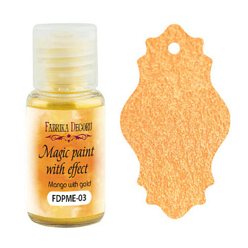 Dry paint Magic paint with effect Mango with gold 15ml
