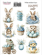 Set of stickers 9 pcs, Happy Easter!, #419
