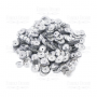 Sequins Round rosettes, gray matt, #227 - 0