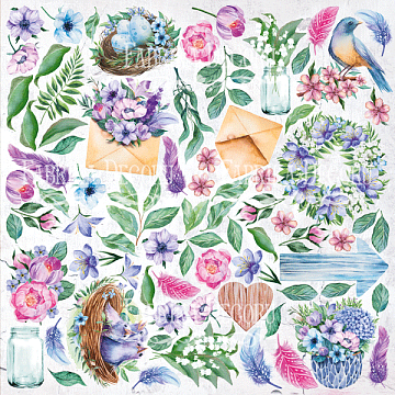 Arkusz z obrazkami do dekorowania "Colorful spring"