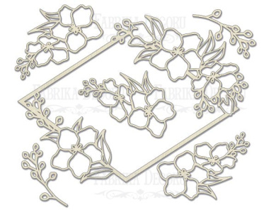мегачипборд цветочный ромб 30x30 см #010  - 2 мегачипборд цветочный ромб 30x30 см #010  - 2