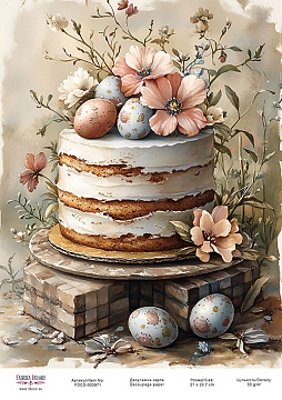 Decoupage card «Festive cake-06» #000971, 21cm x 29,7cm