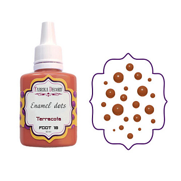 Liquid enamel dots Terracota 30 ml