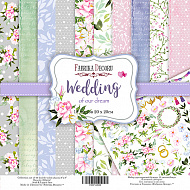 набор скрапбумаги wedding of our dream 20x20 см, 10 листов