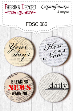 Set of 4pcs flair buttons for scrabooking #086