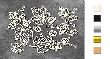 Chipboard embellishments set, Autumn botanical diary #740