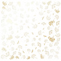 Blatt aus einseitigem Papier mit Goldfolienprägung, Muster Golden Dill White, 12"x12"