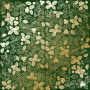 лист односторонней бумаги с фольгированием, дизайн golden winterberries green aquarelle, 30,5см х 30,5см