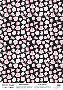 Deco vellum colored sheet Magnolia on black, A3 (11,7" х 16,5")