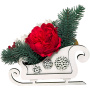 Floristic arrangement “Christmas sleigh”, 250 x 150 x 200 mm