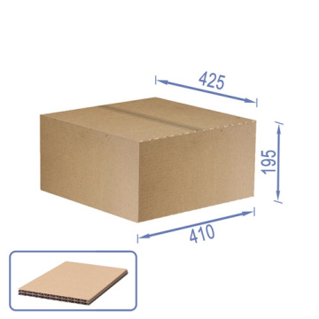 Cardboard box for packaging, 10 pcs set, 5 layers, brown, 425 х 410 х 195 mm - 2