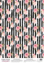deco vellum colored sheet roses in stripes, a3 (11,7" х 16,5")