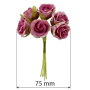 Rose flowers, color Raspberry, 6pcs - 0