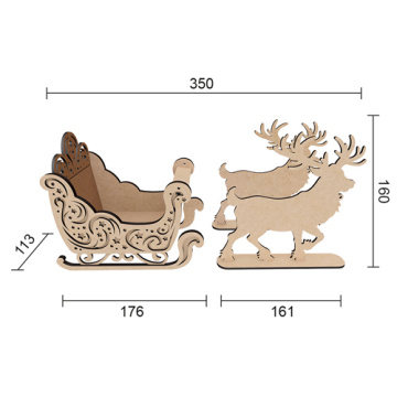 Desktop Arrangement (Blank) - "Sleigh with Stars and Deer" - 2