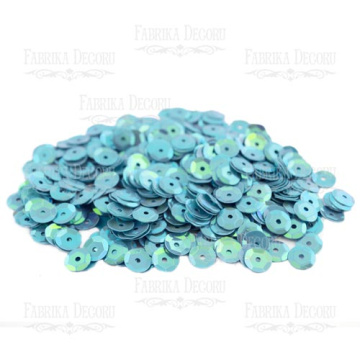 Sequins Round rosettes, dark blue with iridescent nacre, #241 - 2