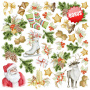 Double-sided scrapbooking paper set  Awaiting Christmas" 8”x8”  - 10