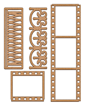 Zestaw ozdób z mdf do dekorowania #47