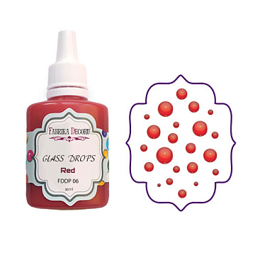 Liquid glass drops Red 30 ml