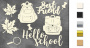 Chipboards set "Hello school" #467