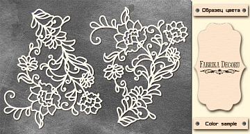 Spanplatten-Set Blumenornament #547