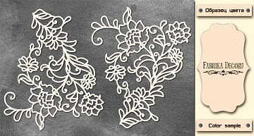 Chipboards set Flower ornament #547