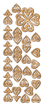 Set of MDF ornaments for decoration #72