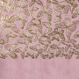Skóra PU do oprawiania ze złotym tłoczeniem, wzór Golden Butterflies Flamingo, 50cm x 25cm 