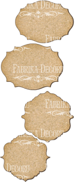 set of mdf ornaments for decoration #114 - 2