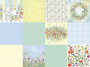 Double-sided scrapbooking paper set Summer meadow 8"x8" 10 sheets - 0