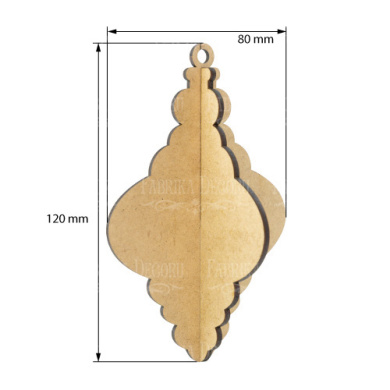 Blank for decoration New year tree toy 62, #495 - 2