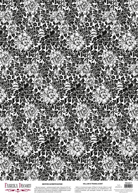 deco vellum colored sheet gothic flowers, a3 (11,7" х 16,5")