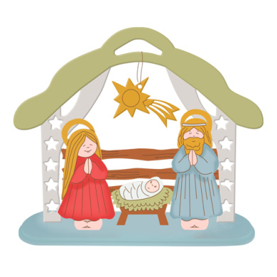 diy wooden coloring set, desk composition "christmas", #034 - 2