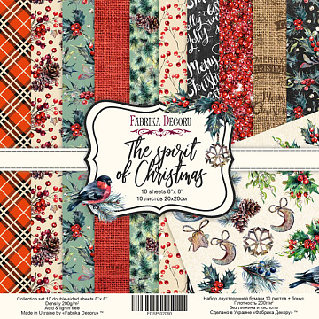 Double-sided scrapbooking paper set The spirit of Christmas 8"x8" 10 sheets