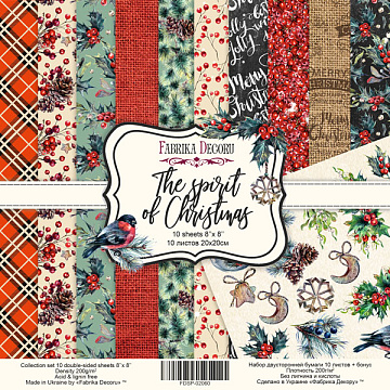 Doppelseitiges Scrapbooking-Papierset The Spirit of Christmas, 20 cm x 20 cm, 10 Blätter