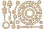 Set of MDF ornaments for decoration #184