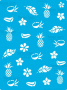 Stencil reusable, 15x20cm Tropical fruit pattern, #414