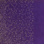 Отрез кожзама с тиснением золотой фольгой, дизайн Golden Mini Drops Violet, 50см х 25см
