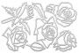 Набор чипбордов Розы 10х15 см #027