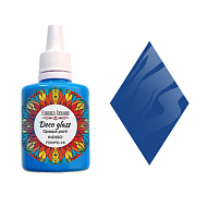 непрозрачная краска деко гласс, цвет индиго, 30мл