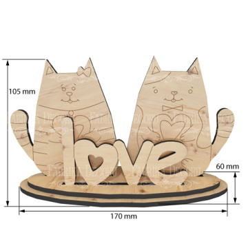 Blank for decoration #383 Kitties in love #1 - 2 Blank for decoration #383 Kitties in love #1 - 2