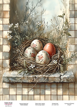 Decoupage card «Easter eggs-17» #000989, 21cm x 29,7cm