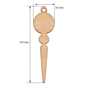 Blank for decoration New year tree toy 8, #439 - 2