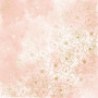 Лист односторонней бумаги с фольгированием, дизайн Golden Pion, color Vintage pink watercolor, 30,5см х 30,5см