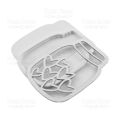 Заготовка для шейкера "Hearts in jar" 10,3х7,5 color_Milk - 2