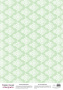 Deco vellum colored sheet Damask Mint Green, A3 (11,7" х 16,5")