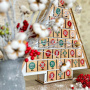 Adventskalender für 31 Tage Weihnachtsbaum mit Aufklebern Zahlen, DIY