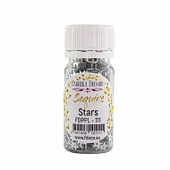 Sequins Stars, ancient silver, #111