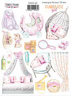 набор наклеек (стикеров) 18 шт funny fox girl  #185