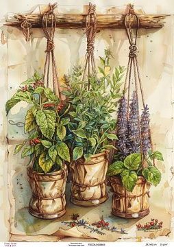 Decoupage card #0843, 29,7x42cm