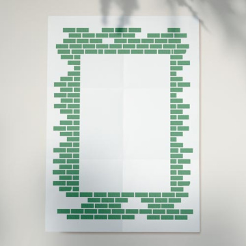 Stencil for crafts 15x20cm "Brick frame" #124 - 2 Stencil for crafts 15x20cm "Brick frame" #124 - 2